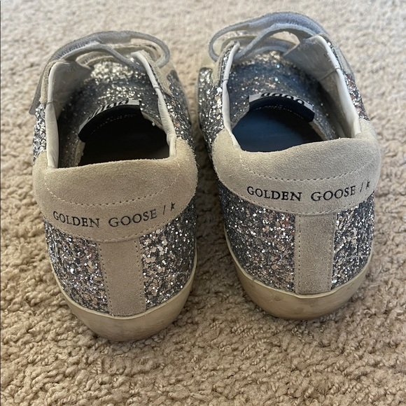 Golden Goose Silver Glitter Sneakers - Picture 2 of 4